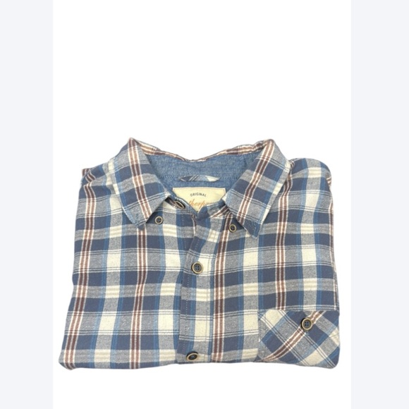 Weatherproof Blue and White Casual Button Down Shirt - Picture 1 of 7